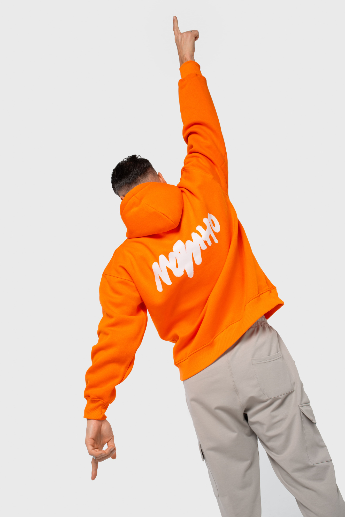 Худи оверсайз оранжевый «А что так можно было?»  