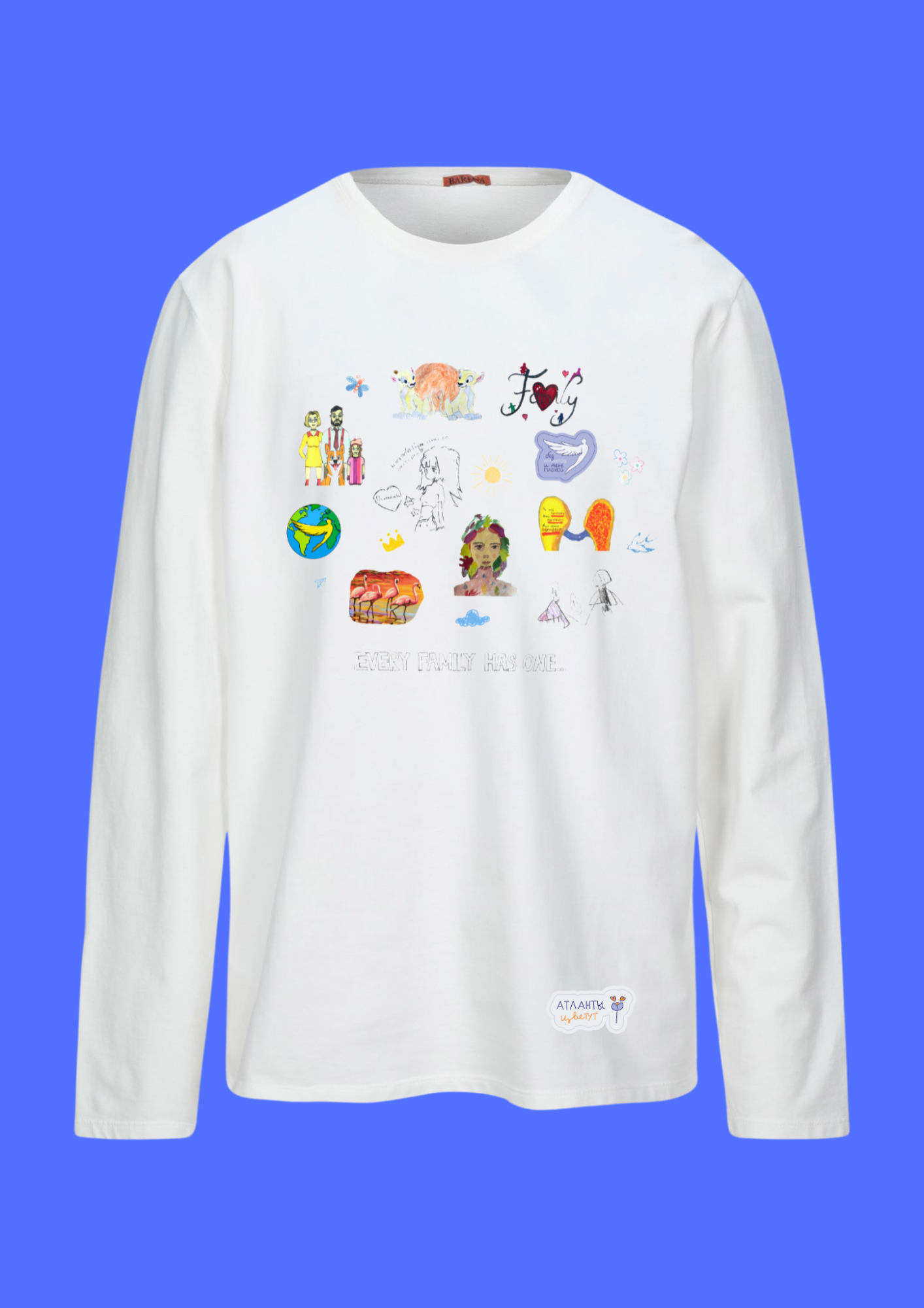 Лонгслив взрослый с рисунками